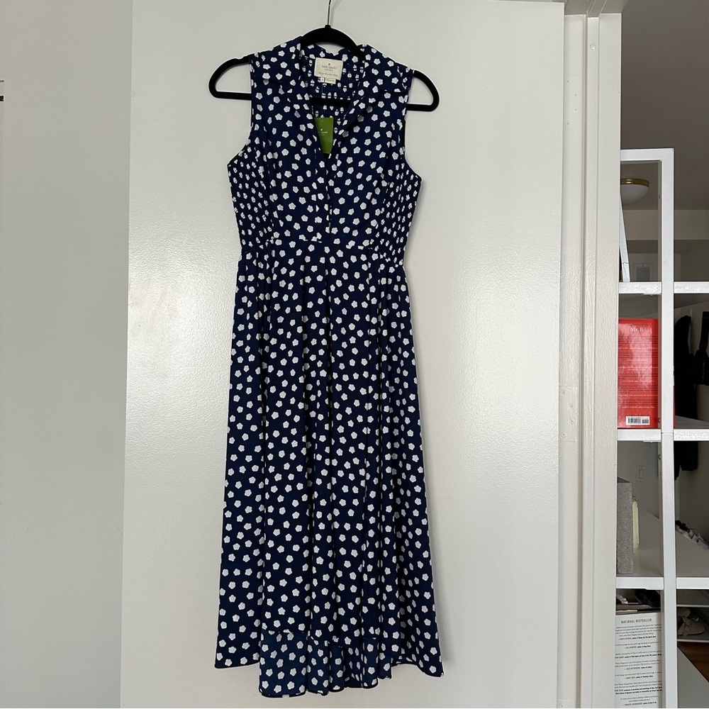 Kate Spade Navy Polkadot Midi Sundress